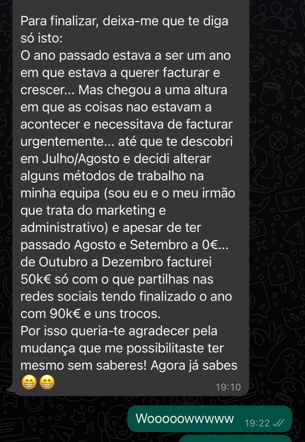 Participante na formação